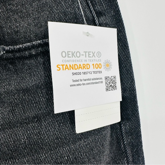 NEW BP Black Destroyed Wide Leg Low Rise Denim Jean 100% Cotton Size 29, Size 30 - Picture 12 of 14